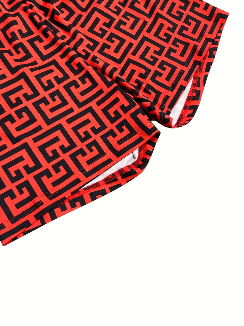 11293 Nouveau Ensemble de Shorts Imprimés à Col Rond pour Femmes Mode Européenne et Américaine Printemps/Été Jaune/Taille de l'étiquette : M