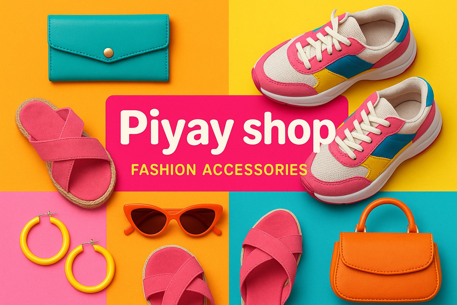Imaj konpak ak koulè vif yo pou Piyay shop
